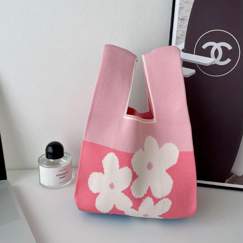 Bolsos, diseño de nicho femenino, bolso de punto personalizado, bolso tejido de un solo hombro de punto de todo fósforo, bolso de mano, bolso de mano