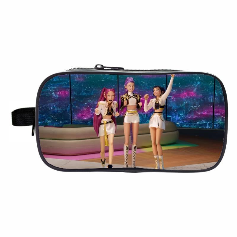 K-Pop ハンターウィッチペンバッグ大容量二層鉛筆バッグ DIY カスタムペンバッグ|undefined