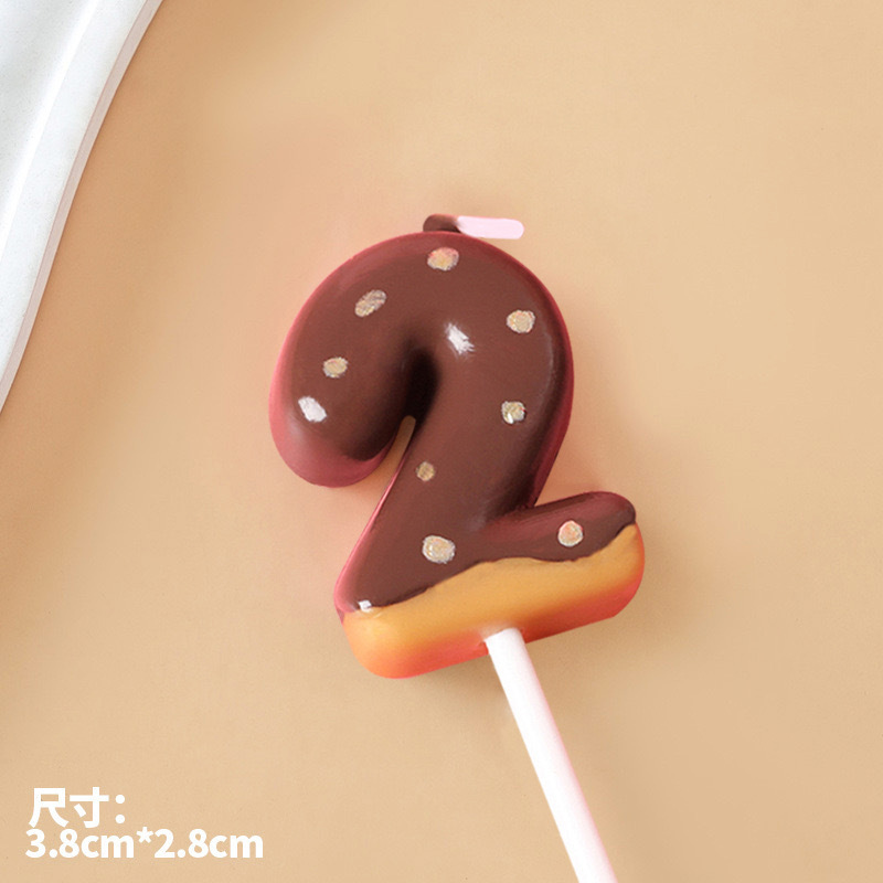 Mayorista retro dibujos animados de chocolate de dos colores molde de galletas de ducha 0 - 9 velas digitales tarta de cumpleaños