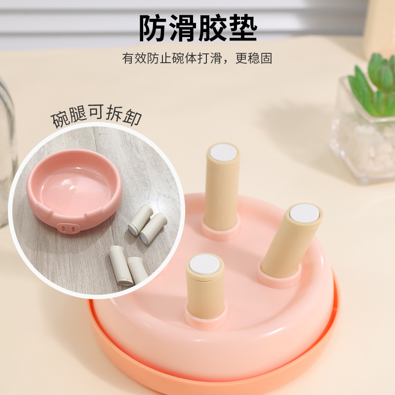 Mascotas comiendo y bebiendo agua cuenco para gatos Pipitao caja original nariz de cerdo cuenco para gatos de cuatro patas cuenco para gatos cuenco para comida para gatos utensilios de comida para gatos utensilios de agua