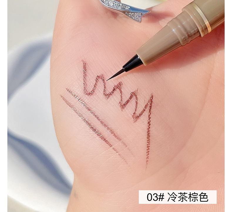 Wholesale of sweet mint Fine eyeliner Pen, waterproof, sweat-proof, long-lasting and non-staining brown liquid eyeliner pen undefined