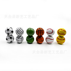 新品16mmホエールラウンドビーズ子供用diyサッカーバスケットボールバレーボール野球ペンダント装飾木製ビーズアクセサリーアクセサリーアクセサリー