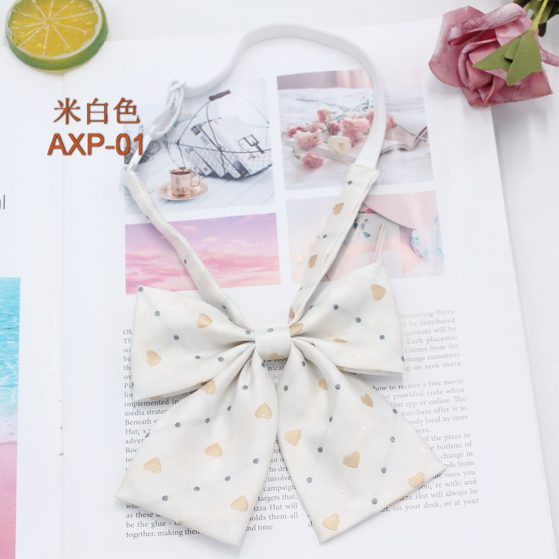 Fabricante en stock amor boxeador pajarita coreana estilo de la Universidad chica lindo arco JK uniforme pajarita collar flor