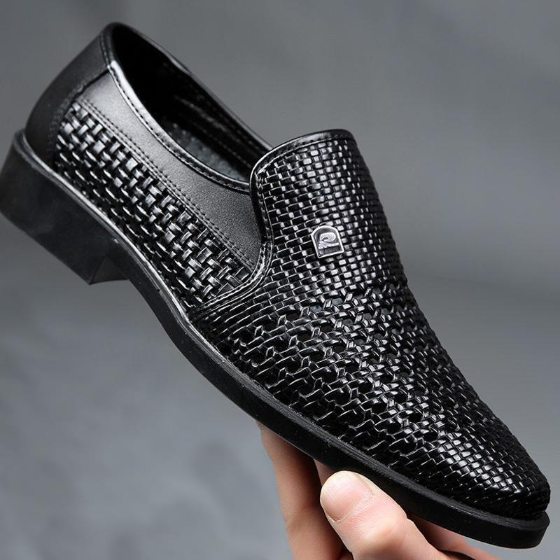 Genuine soft leather men's leather shoes, summer leather sandals, men's hollow perforated shoes, casual leather sandals, breathable men's shoes Genuine soft leather men's leather shoes, summer leather sandals, men's hollow perforated shoes, casual leather sandals, breathable men's shoes
