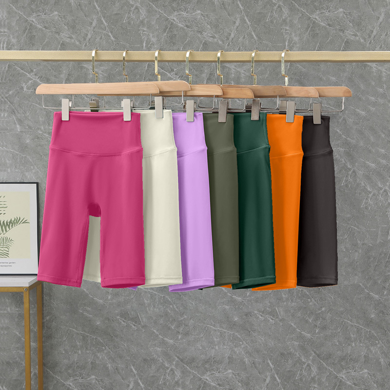 2025 Cloud Feel Five-Point Yoga Pants for Women High Waist Butt-Lifting Outdoor Cycling Pants Tight Fitness Wear Running Sports Shorts