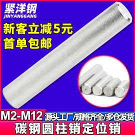 碳钢实心圆柱销定位销铁销子金属定位销钉M3/M4/M5/M6/M8铁销钉