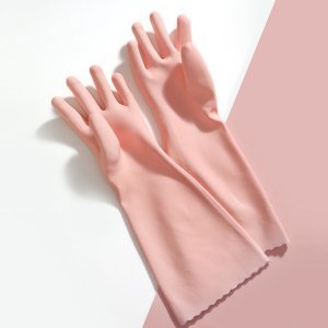 Guantes de Oxford gruesos de protección laboral resistentes al desgaste impermeables antideslizantes de goma plástica lavado de platos guantes de limpieza doméstica duraderos