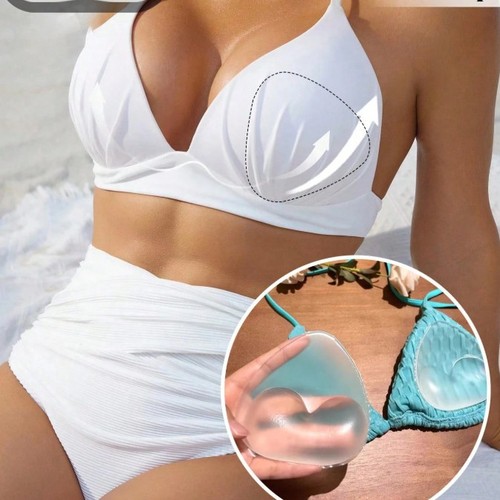 Silicone Bra Pad Insert Transparent Thick Invisible Push-Up Triangle Bra Silicone Fake Nipple Pad Bra Insert Underwear Pad