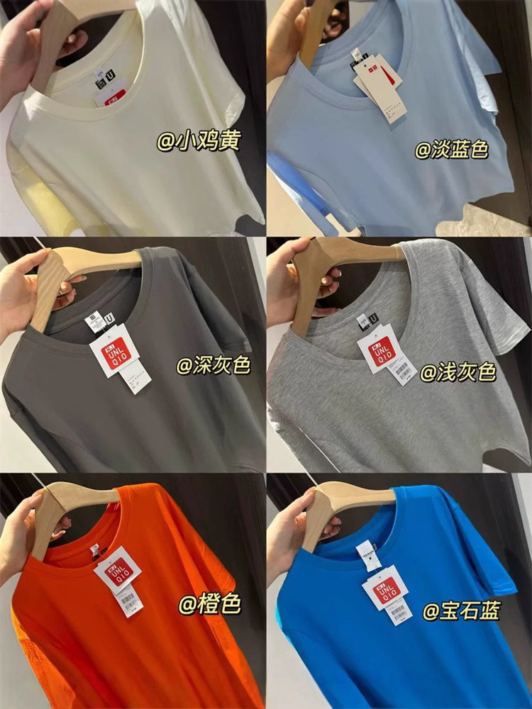 11色m待ち合わせu家半袖tシャツ優家キャンディカラーラウンドネック男女同モデル