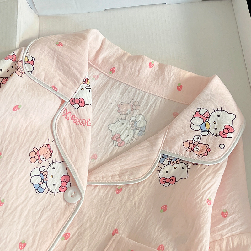 儿童睡衣女童春秋款云朵棉长袖套装中大童公主女孩家居服套装|undefined
