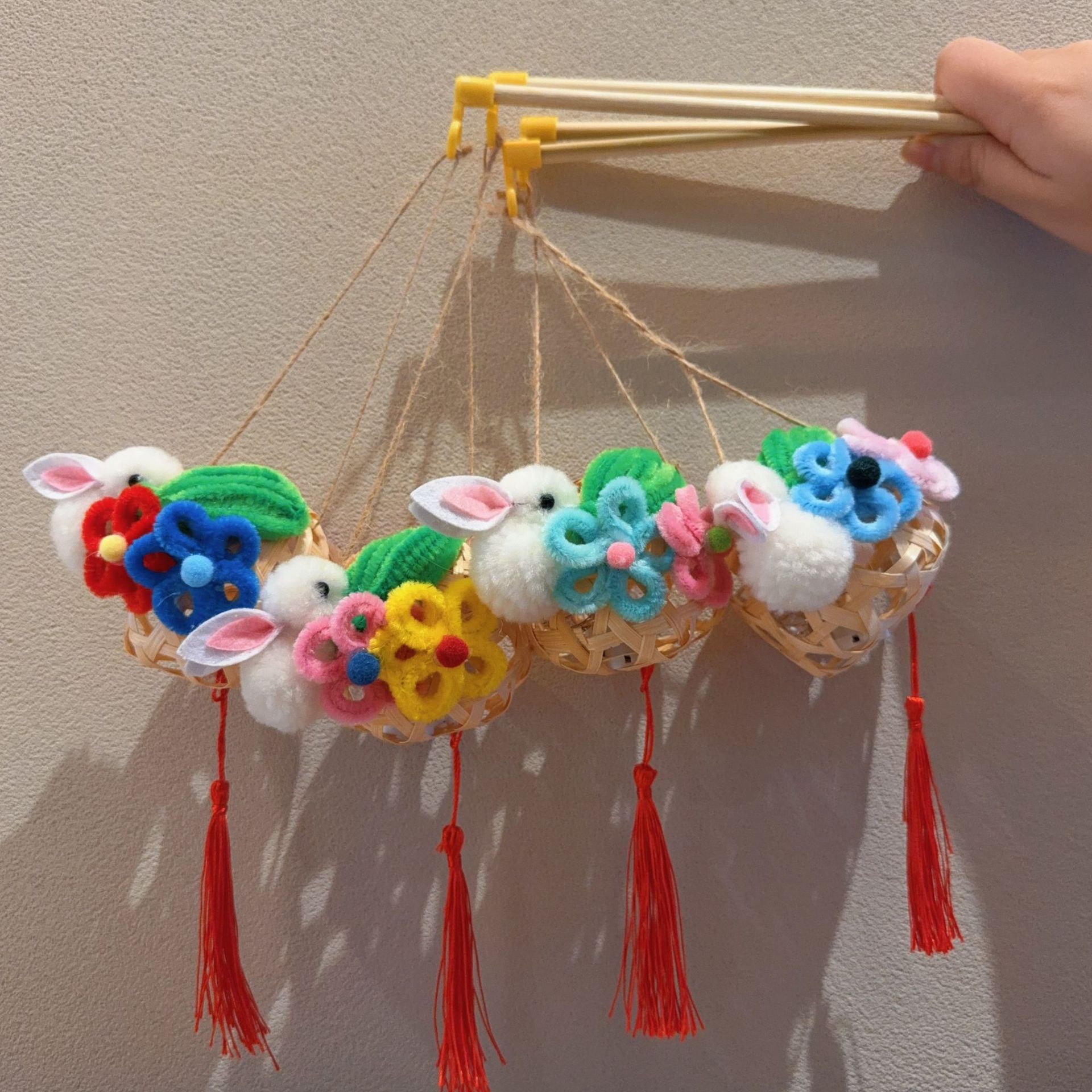 DIY 대나무 랜턴 [토끼와 꽃 포함]