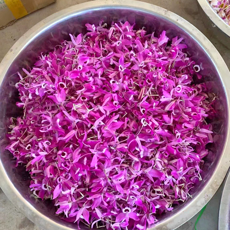 Purple Dendrobium Flower Zi Shi Hu Hua Dried Herbal Tea Flowers 10g Bottle Pack specifications