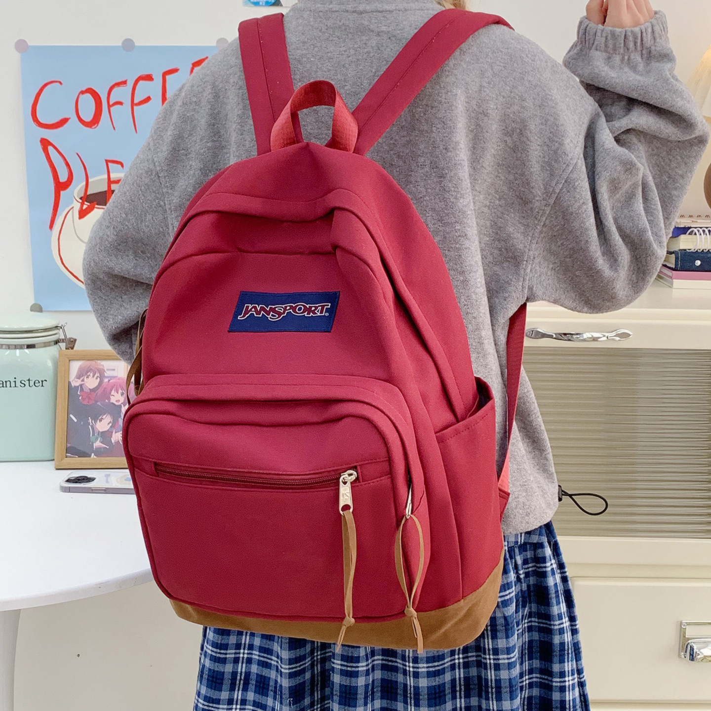 New Cross-Border Fashion Trend Double Backpack College Student Travel Backpack Unisex High School Large Capacity Casual School Bag