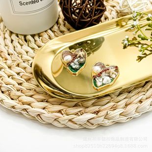 DIY Handmade Dropping Glue Metal Starfish Pearl Beach Mobile Phone Case Mobile Phone Chain Oil Painting Hair Clip Fresh Accessories