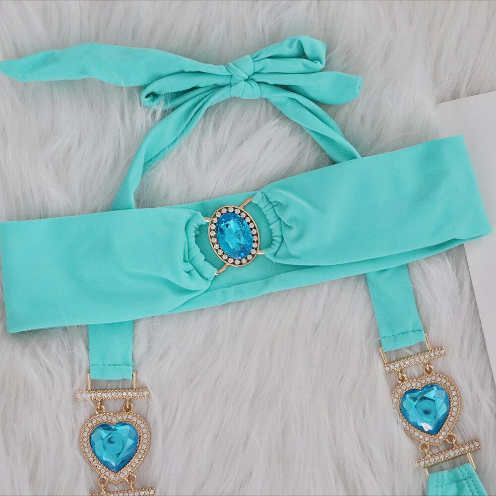 203g Weight Sexy Feel Of Sensation Mid Waist Panties Waist Bikini Panties Style Bralette Bra Category Nylon, Polyester Fabric Type 2 Pieces Set Quantity Swimming Pool, Beach Occasion Solid Color Pattern Women's Gender Women's Solid Color 2 Pieces Set Bikinis Swimwear 9