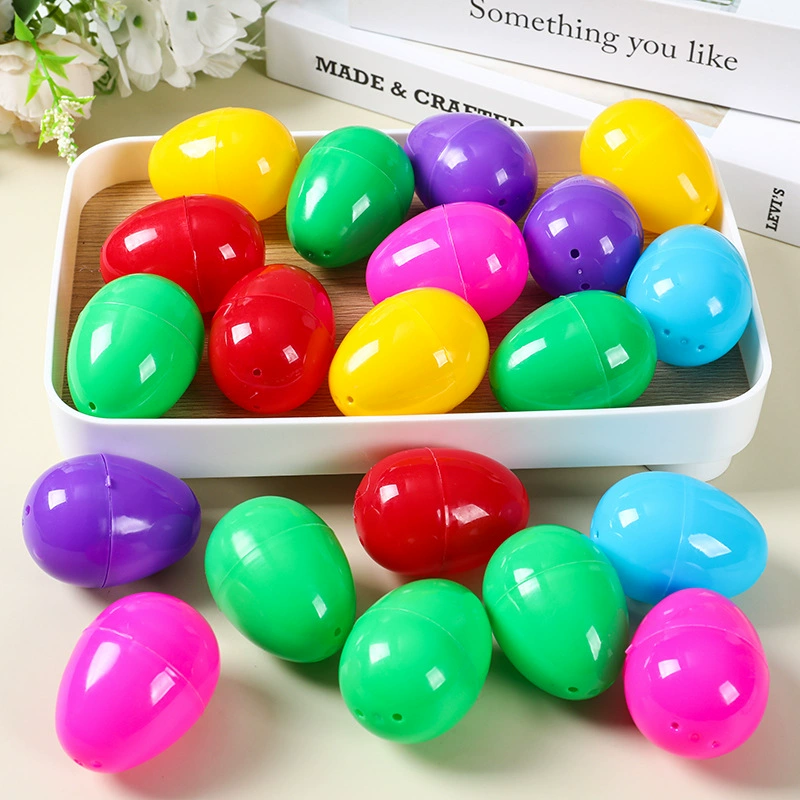 Заводская оптовая продажа пасхальная цветная яичная скорлупа 4*6CM яичная скорлупа яйца торчка DIY сюрприз открытие пластиковая игрушка яичная скорлупа