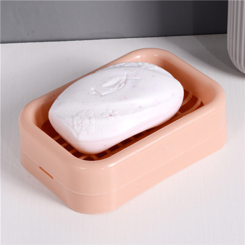 Wholesale wholesale square plastic soap dish creative grid drain soap dish grid double layer soap dish