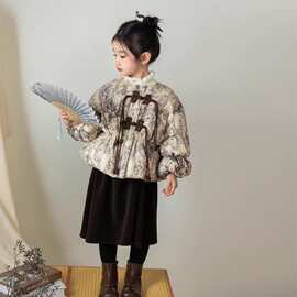 女童羽绒服东方雅竹复古新中式盘扣儿童宝宝冬装外套时尚高级保暖