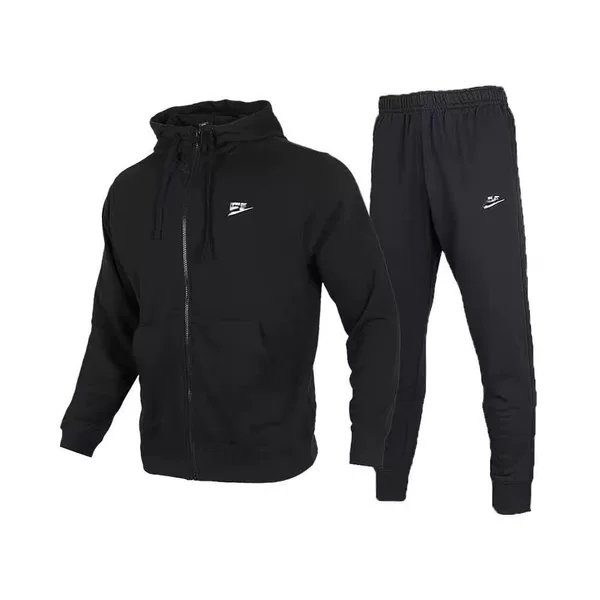 26 Cross-border autumn/winter new sports suit, cotton fleece sports zip-up hoodie and sweatpants, high quality