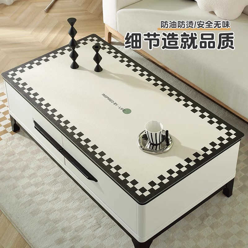 Light Luxury and High-End Coffee Table Tablecloth Oil-Proof and Waterproof No-Wash Anti-Scalding Living Room Tv Cabinet Table Mat Tablecloth Table Mat