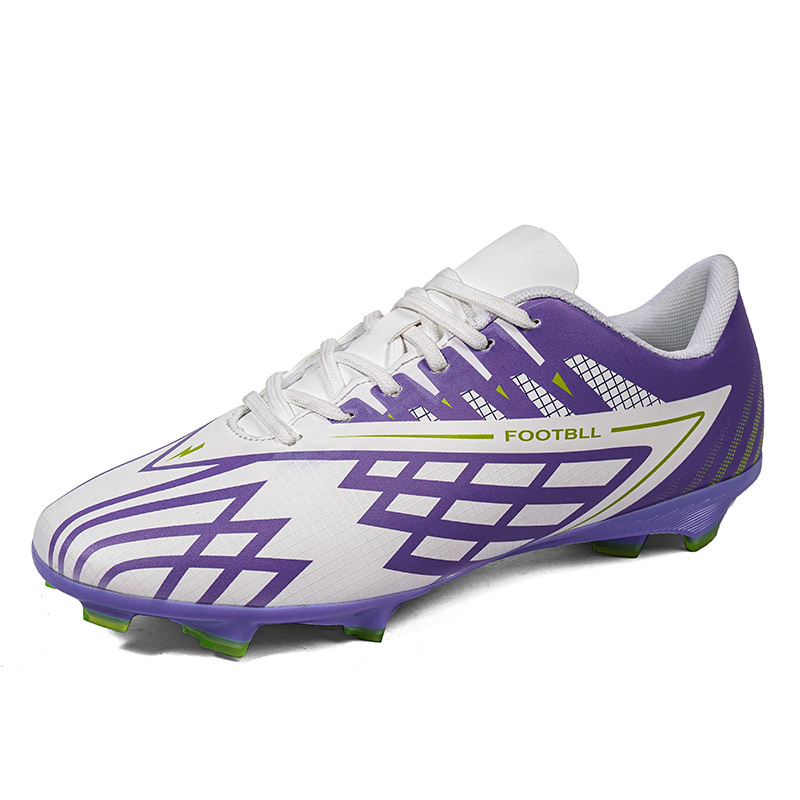 2025 nuevo éxito transfronterizo juveniles, niños, estudiantes, zapatos de fútbol masculinos y femeninos, zapatos de fútbol de clavos largos, zapatos de fútbol de clavos