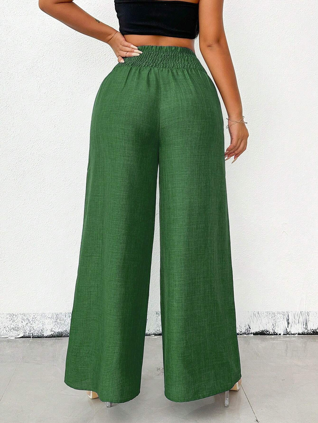 273g Weight Straight Pants Pants Length Polyester Fabric Type Low Waist Waist Line Casual Pants Pants Type Inelastic Elasticity Holiday Occasion Loose Fit Type Solid Color Pattern 2025 Spring and Summer Season Women's Gender Streetwear Style Women's Holiday Streetwear Solid Color Straight Pants Casual Pants 17