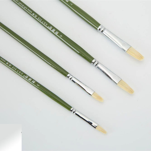 Xie Detang 515 green rod bristle brush single set acrylic water chalk watercolor bristle oil brush