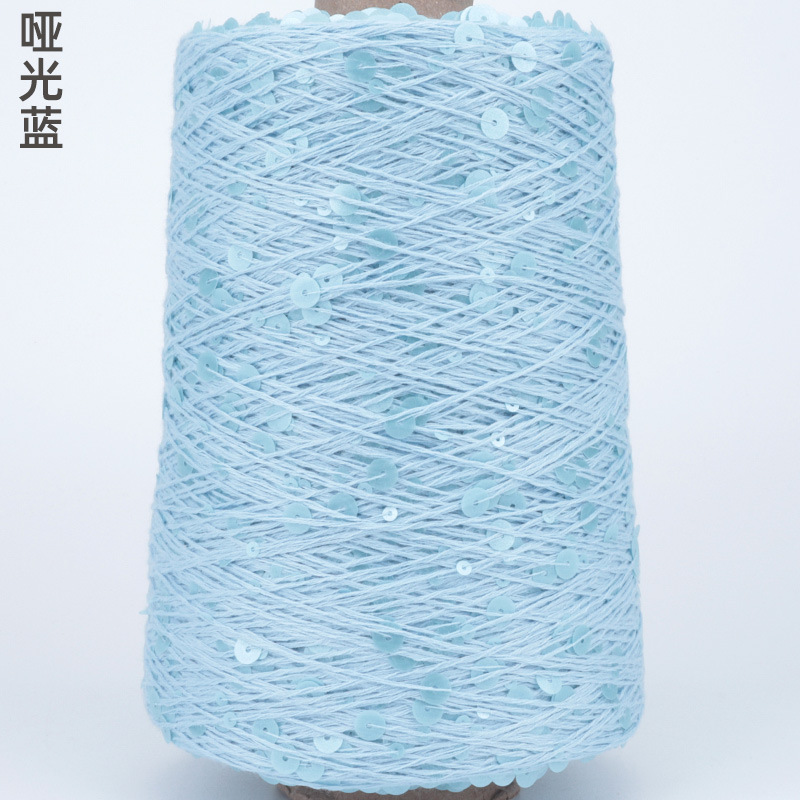Silk Yue / mano DIY hilo de algodón multicolor brillante 3mm + 6mm sequilla 250 gramos de hilo de aguja de ganchillo