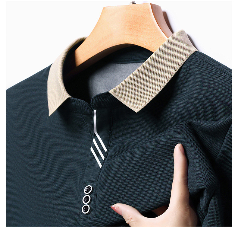 Herren Poloshirt Langarm Mit Plüschfutter Für Den Winter_voghion.com