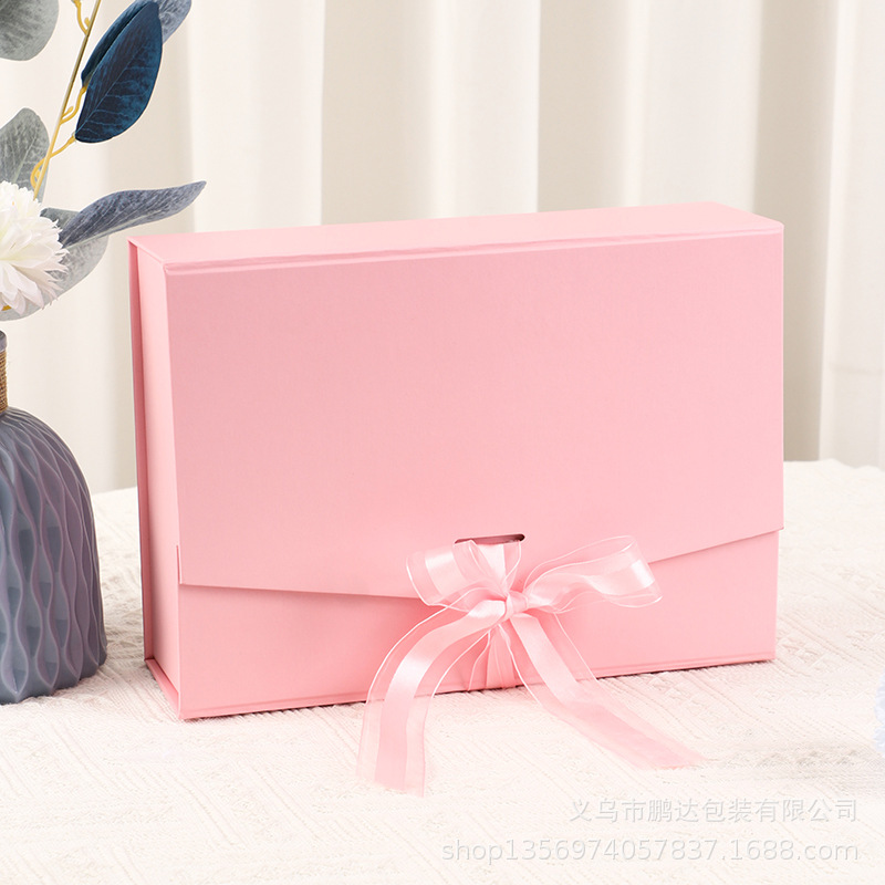 Caja plegable sobre rosa * 26*19*8cm