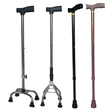拐杖批发拐棍老人拐扙老年四脚拐棍四角防滑残疾人手杖伸缩拐扙