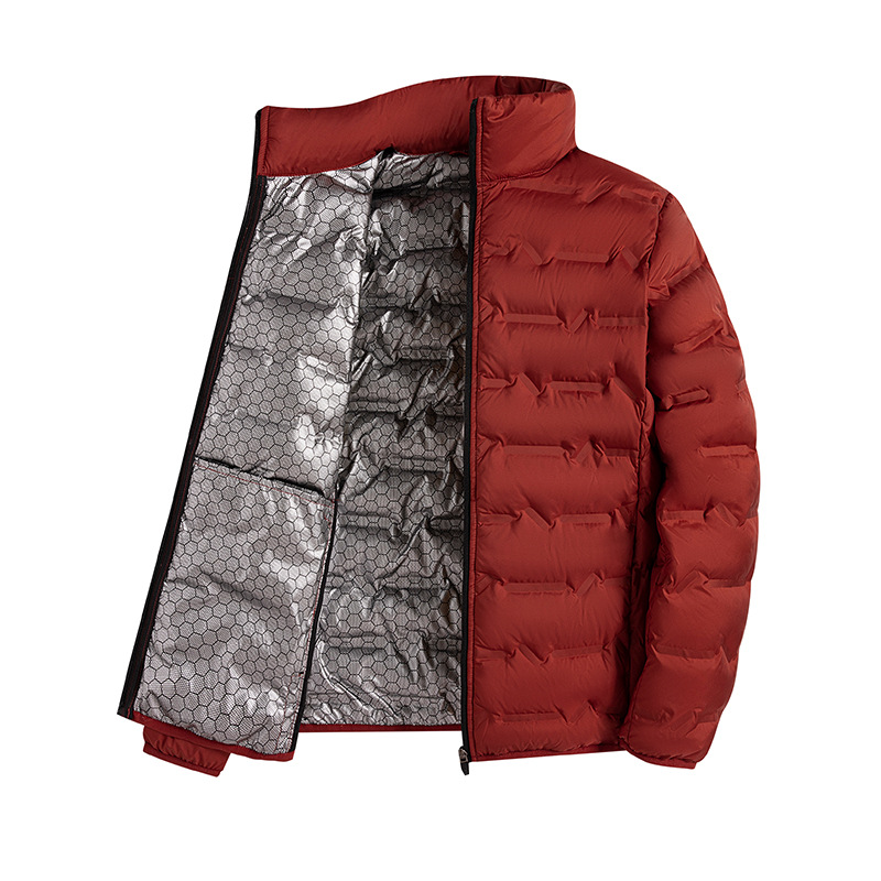 Transfronterizos de tamaño grande chaqueta de plumón ligera para hombres nuevo otoño invierno chaqueta de grafeno de cuello blanco chaqueta casual para hombres