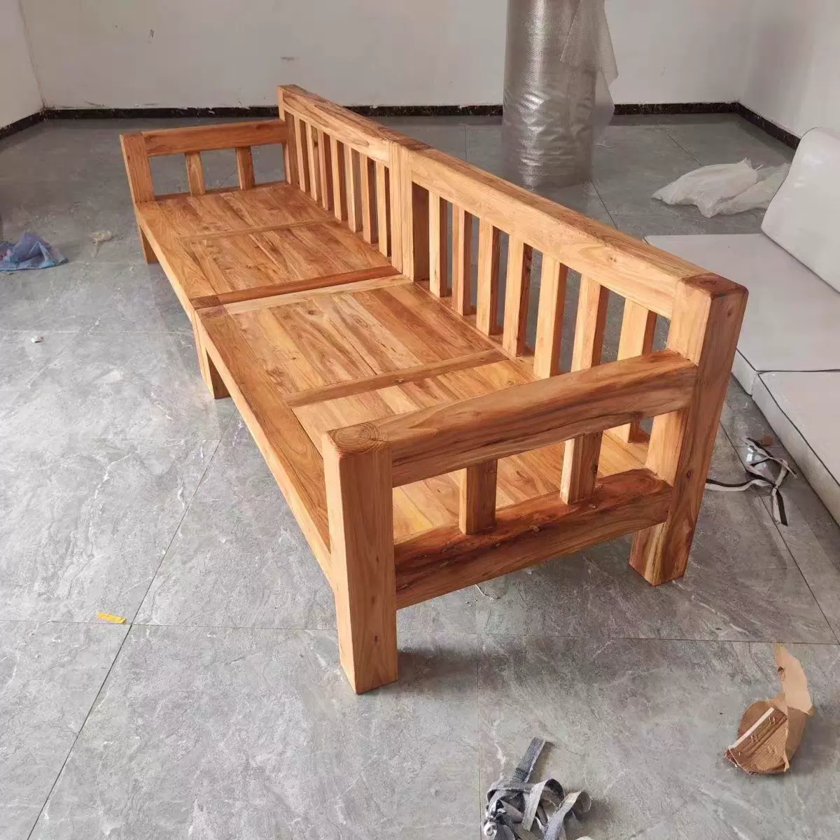 老榆木客厅实木罗汉床中式单人老榆木沙发床客厅老榆木禅意坐塌