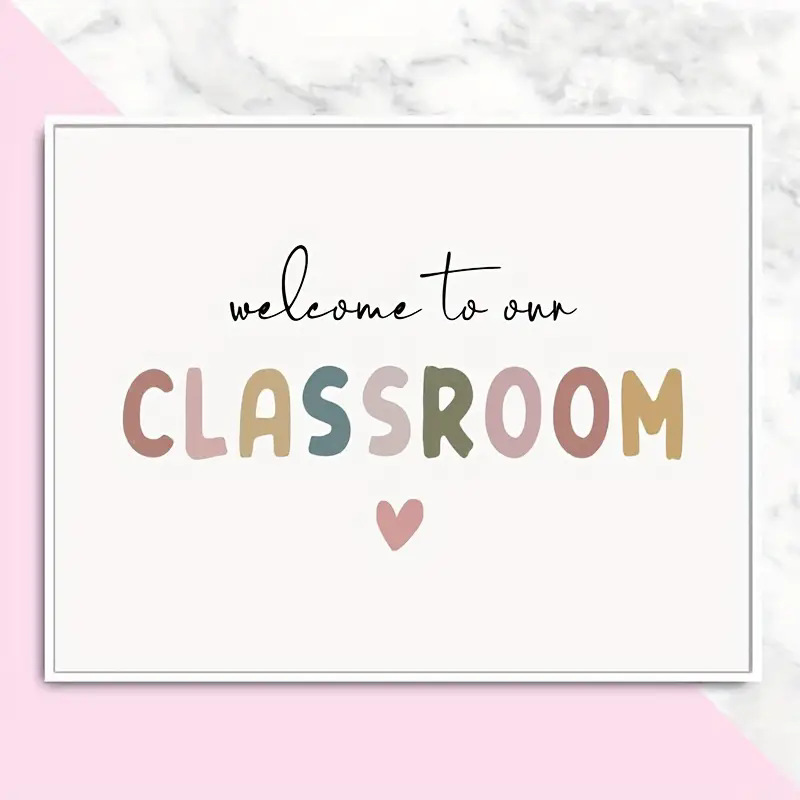 4張，激勵課堂鼓勵課堂的積極情緒，牆壁藝術,教室裝飾，學校房間