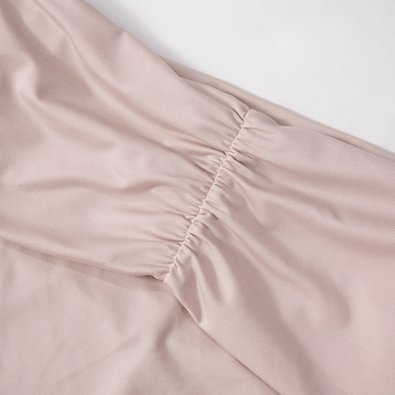 Women Clothing Off Shoulder Pleating Long Sleeve Tight High Waist Romper Women