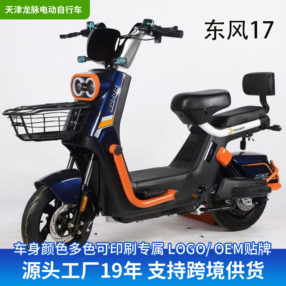 东风17电动车两轮电动自行车成人代步电瓶车跨境批发