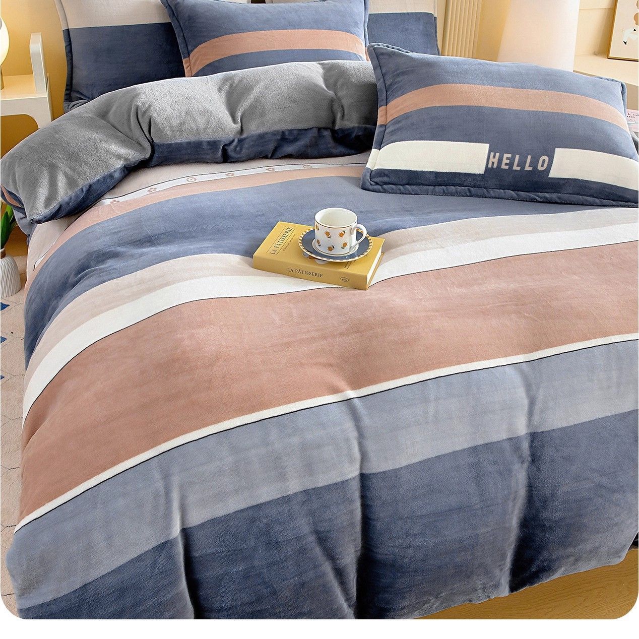 Invierno de leche cubierta de edredón de una sola pieza doméstica de fibrillas gruesas 150x200x230 invierno cubierta de edredón cálida