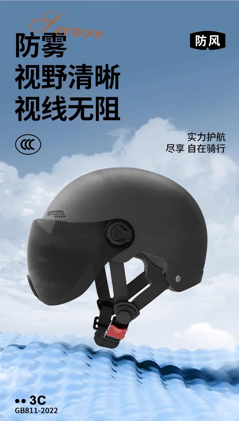 Four-Season Universal Ventilation New Certification 3C Safety Helmet Motorcycle Riding Electric Vehicle National Standard Summer Electric Vehicle Helmet for Men