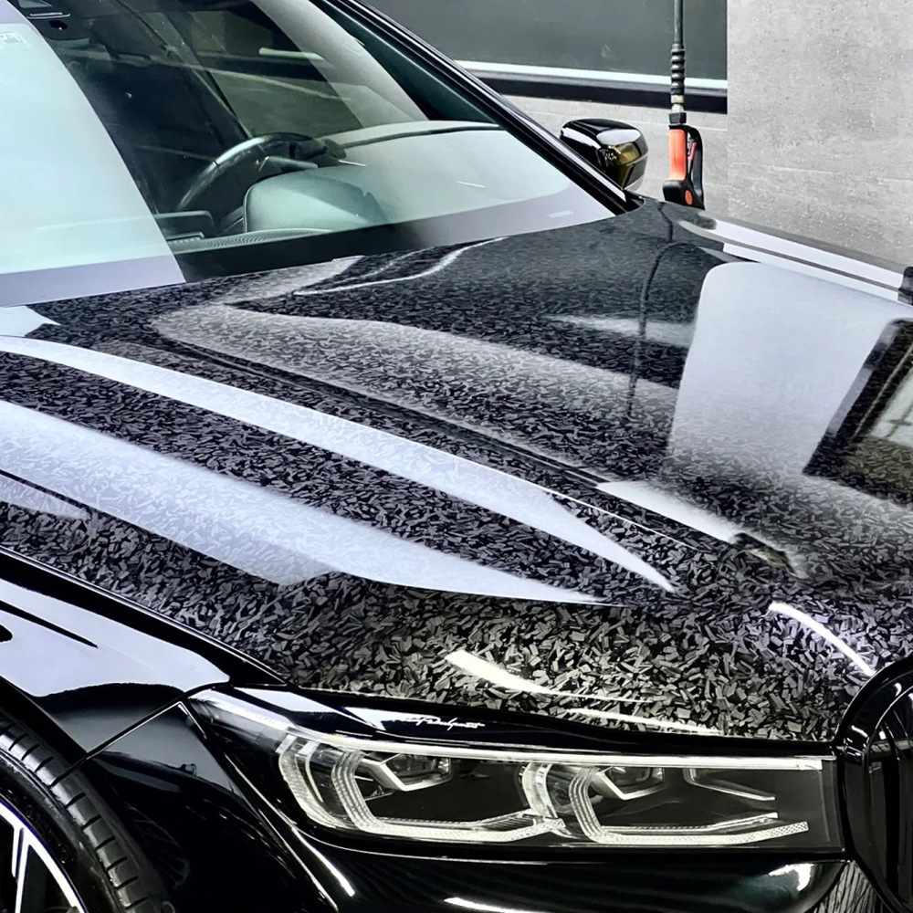 Pet Forged Carbon Fiber Car Wrap Film, Color Changing Film, Glossy and Matte Interior, Rearview Mirror, Motorcycle Trunk Sticker
