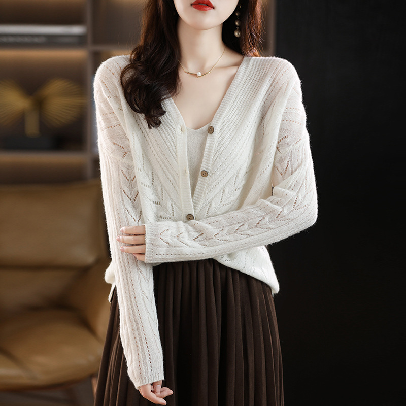 Spring woolen short cardigan
