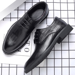 Spring and Summer Leather Shoes New Model Business Formal Genuine Leather Breathable Men's British Korean Version Pointed Head Wedding Shoes