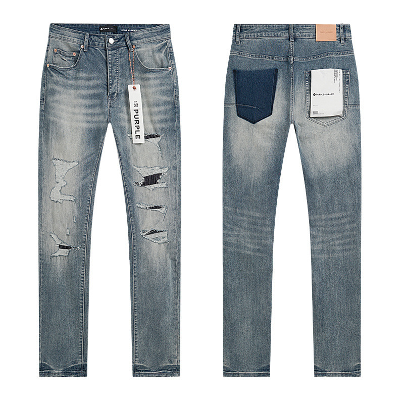 Europa y los Estados Unidos SS versión correcta de la marca púrpura, jeans de lavado en agua para hombres y mujeres, fábrica de Guangzhou en stock