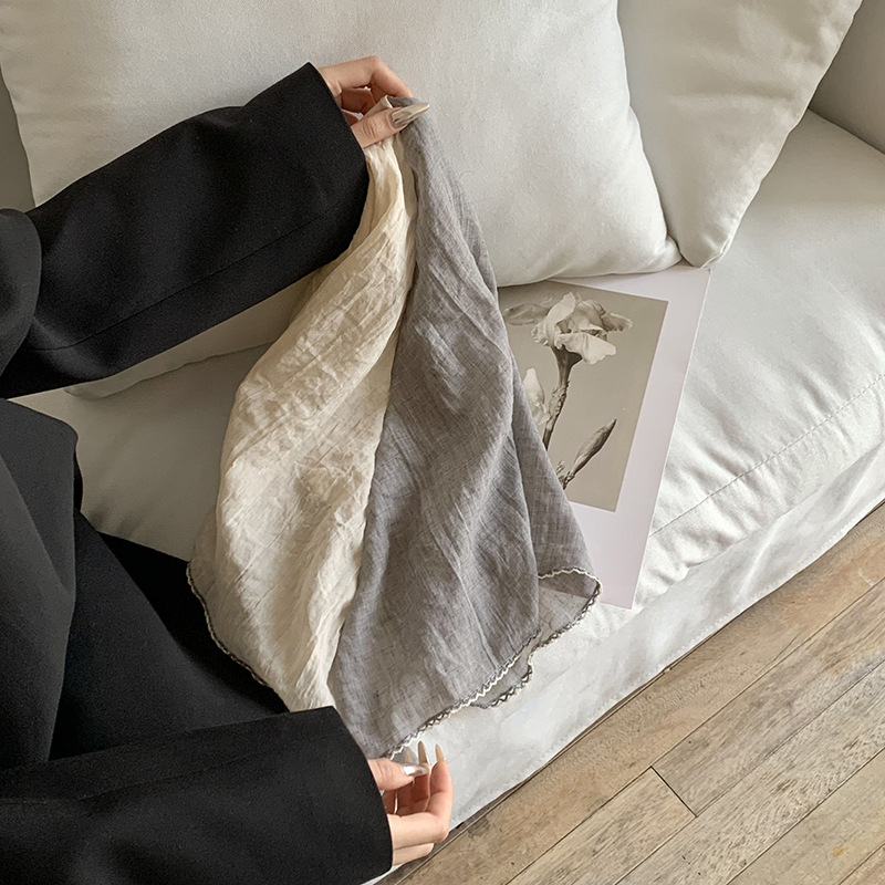 Pañuelo en la cabeza Summer Girl Pastoral Nuevo estilo multifuncional transpirable todo-fósforo Cinturón para el cabello atado francés Pañuelo en la cabeza Toalla de seda al por mayor