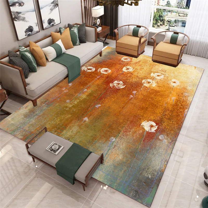 Estilo nórdico simple resistente a las manchas antideslizante mesa de té manta gran área totalmente cubierta absorbente sala de estar alfombra hogar Cristal alfombra de terciopelo
