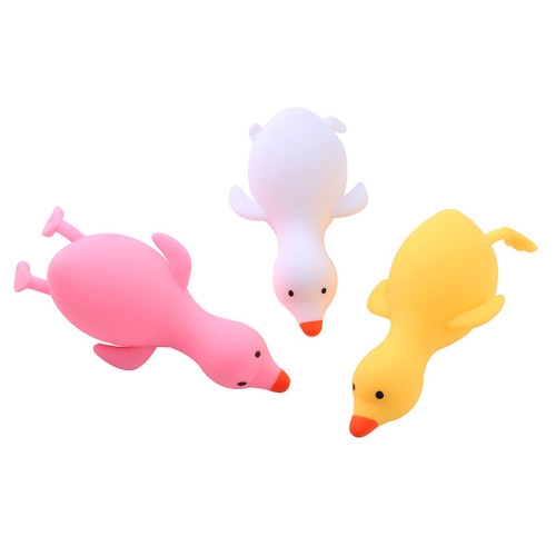 Nian Nian Le Stress Relief, Pressure Relief, Venting Large White Goose Rubber Slow Recovery Duck, Internet Star Cartoon Children's Stress Relief Toy