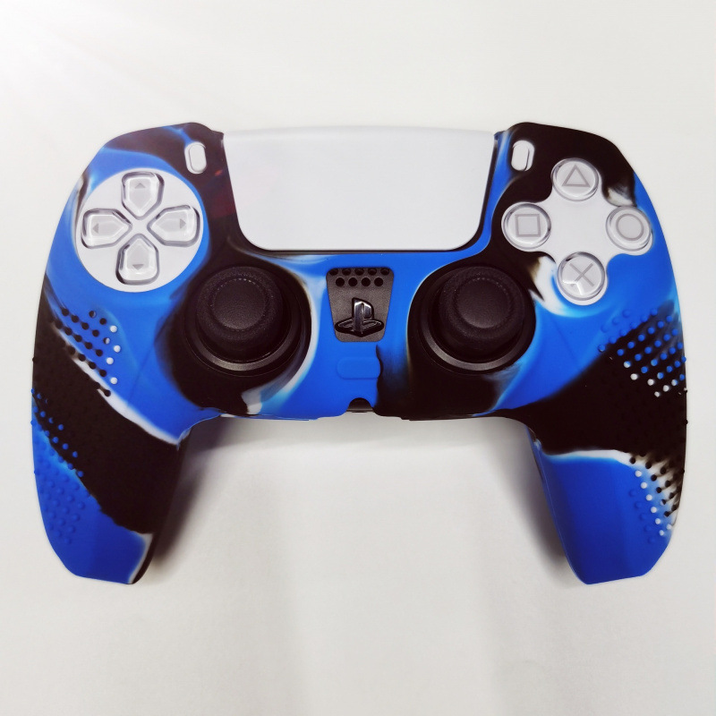 Adecuado para Black Myth Goku PS5 Gamepad Funda protectora de silicona con puntos antideslizantes Puro color mezclado camuflaje inalámbrico