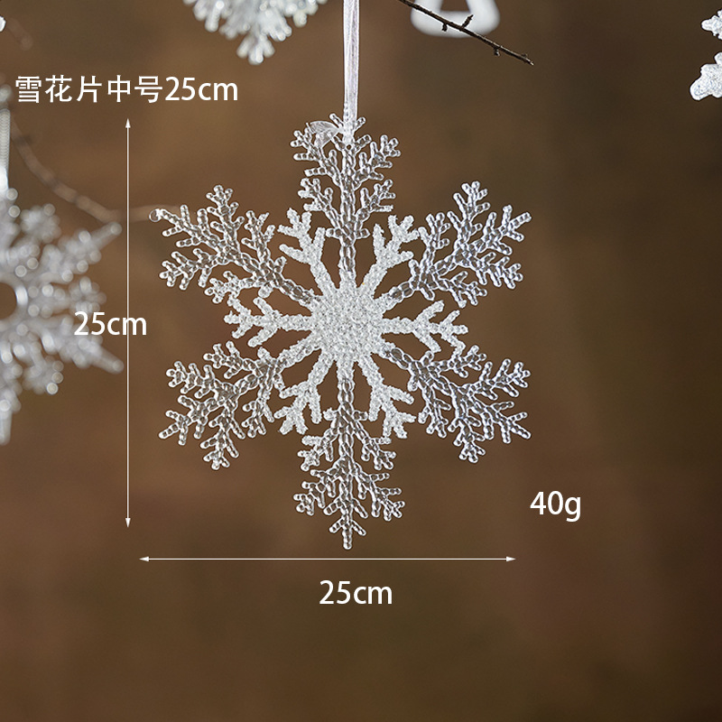 Copos de nieve de 25 cm de tamaño mediano 3 piezas