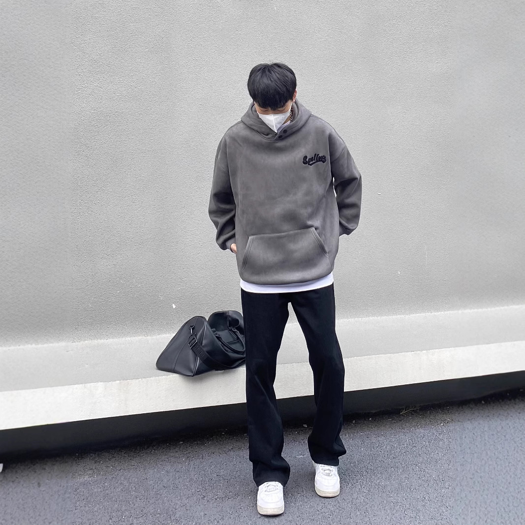 2023 americano retro calle lavado negro skinny jeans sueltos casual todo partido pantalones apilados hombres y mujeres moda