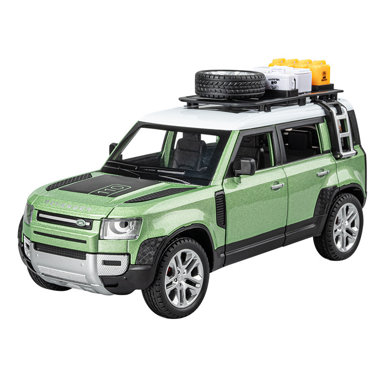 Aleación de coche 1:24 genuino Luhu guardia modelo de coche tire hacia atrás con sonido y luz juguete off-road vehículo modelo de música adornos