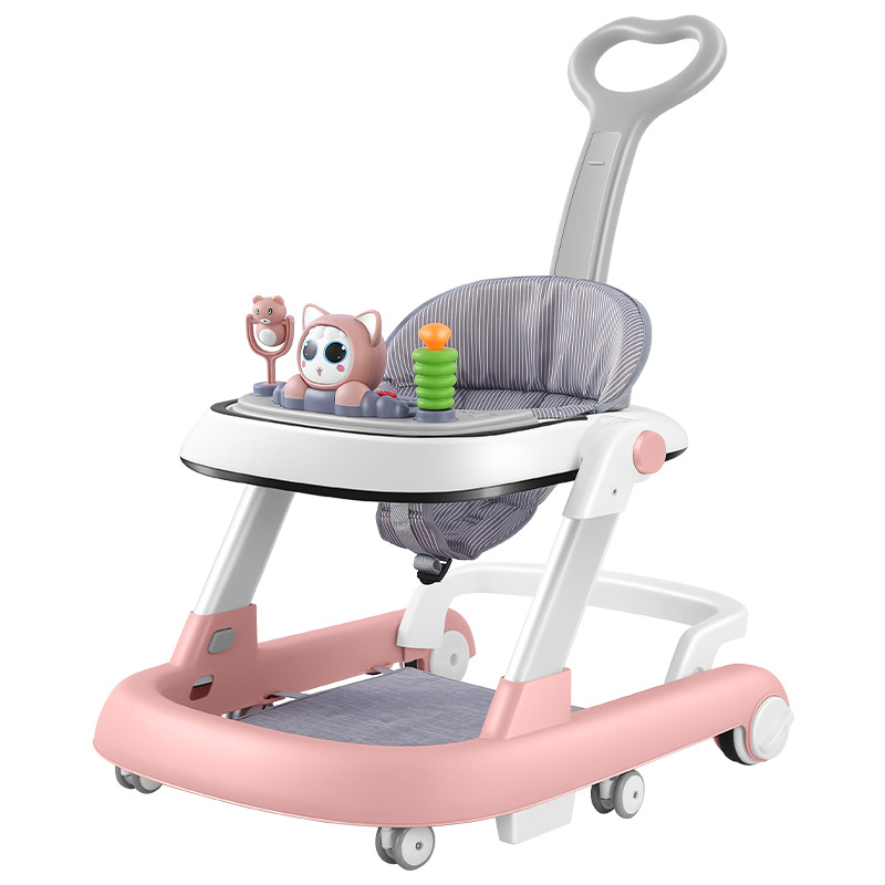 Andador para bebés, niños y niñas, antivuelco, de 7 a 18 meses, cochecito infantil, cuatro ruedas, educación temprana